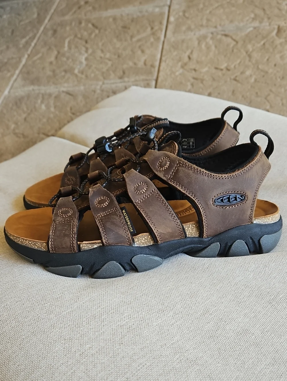 KEEN Newport Leather Hybrid Sandal In Bison Brown, Men's 8.5